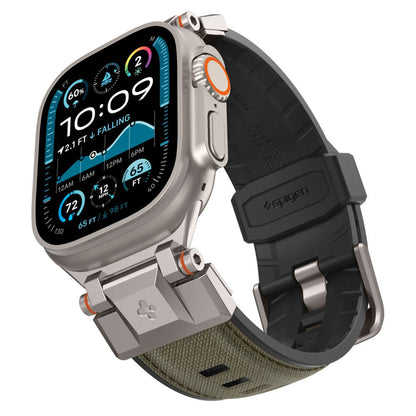 Spigen DuraPro Armor rem för Apple Watch 49mm / 46mm / 45mm / 44mm / 42mm Series, Grön