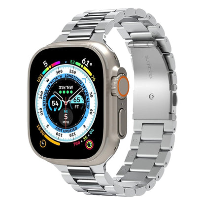 Spigen Modern Fit 316L-band för Apple Watch 49mm / 46mm / 45mm / 44mm / 42mm-serien, Silver AMP06356