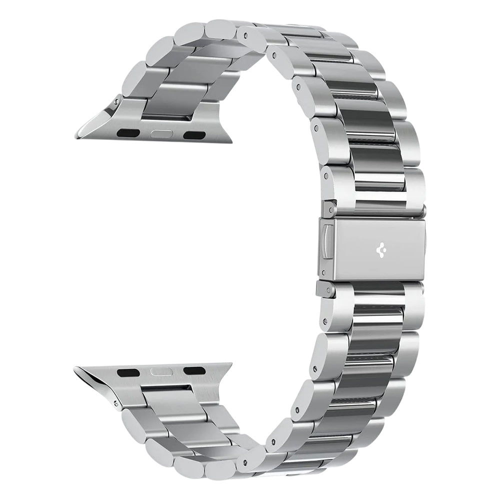 Spigen Modern Fit 316L-band för Apple Watch 49mm / 46mm / 45mm / 44mm / 42mm-serien, Silver AMP06356