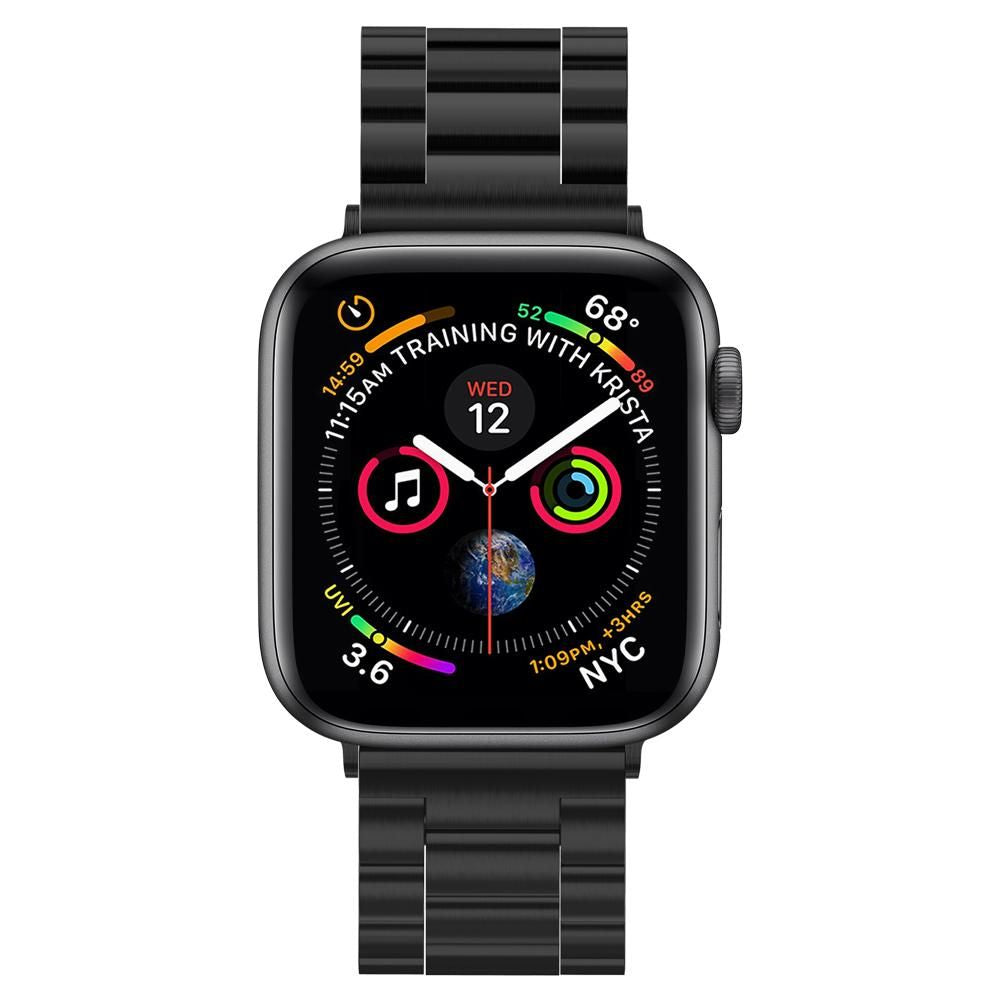 Spigen Modern Fit klockarmband för Apple Watch 49mm / 46mm / 45mm / 44mm / 42mm Series, Svart 062MP25403