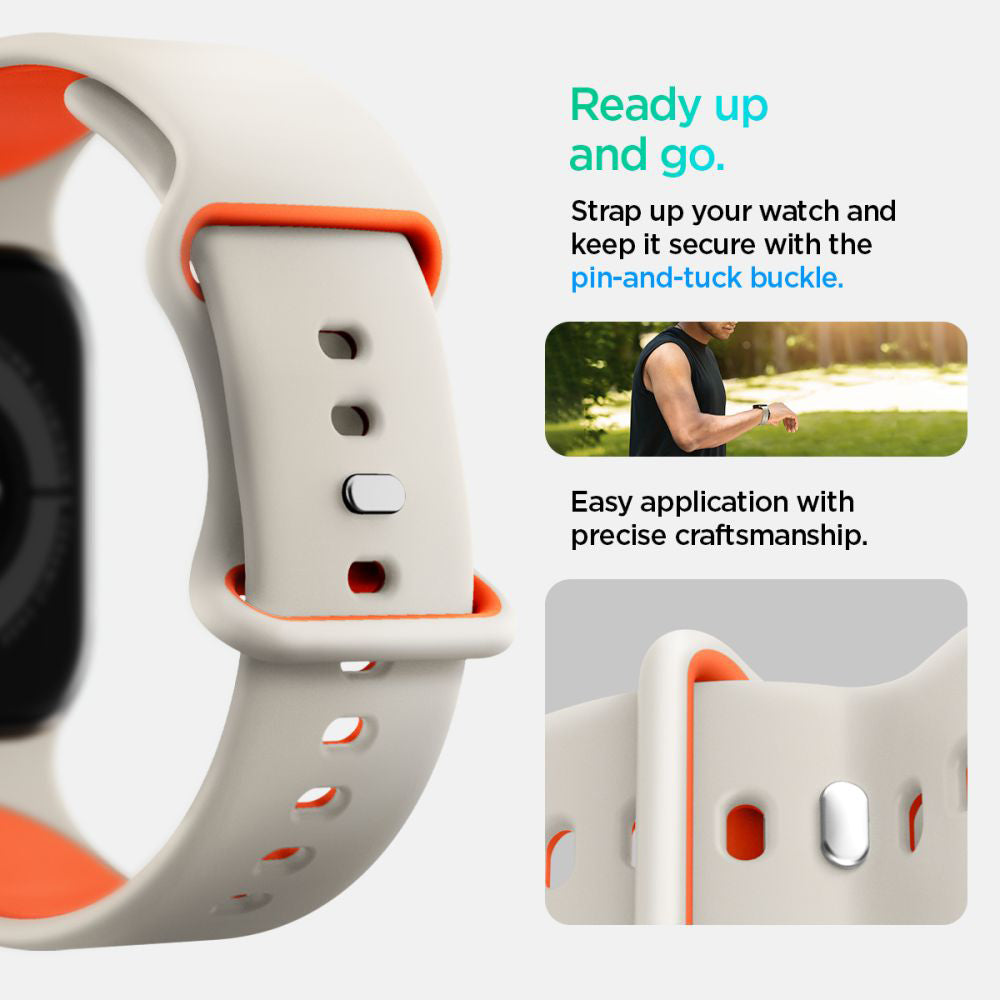 Spigen Nano Pop rem för Apple Watch 42mm / 41mm / 40mm / 38mm Series, Beige