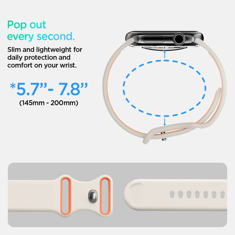Spigen Nano Pop rem för Apple Watch 42mm / 41mm / 40mm / 38mm Series, Beige
