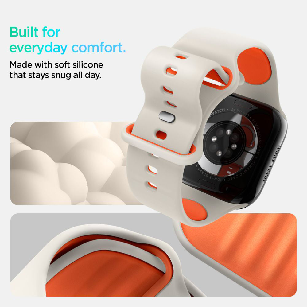 Spigen Nano Pop rem för Apple Watch 42mm / 41mm / 40mm / 38mm Series, Beige