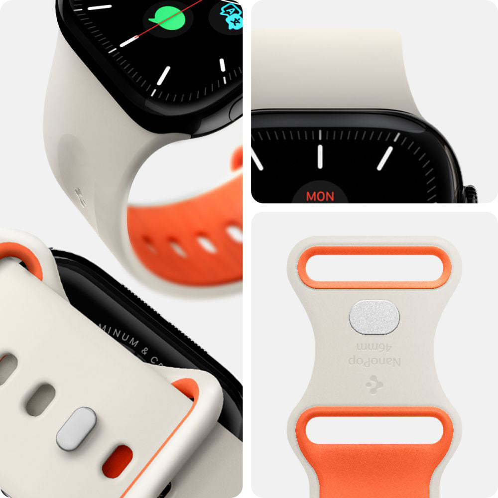 Spigen Nano Pop rem för Apple Watch 42mm / 41mm / 40mm / 38mm Series, Beige