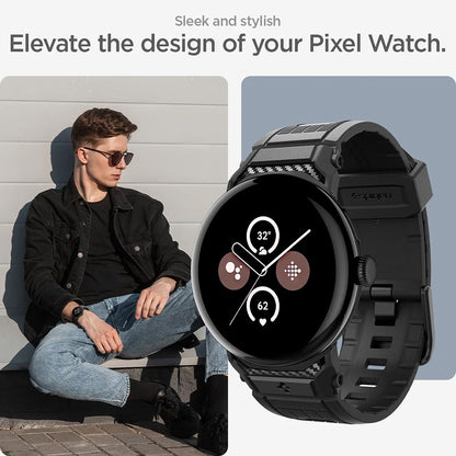 Spigen Rugged-armband för Google Pixel Watch 45mm-serien, svart AMP07600