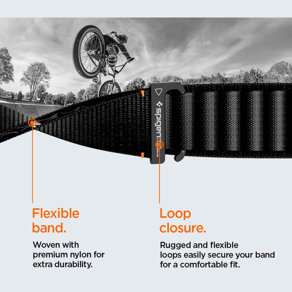 Spigen WBF1 rem för Apple Watch 49mm / 46mm / 45mm / 44mm Series, Svart