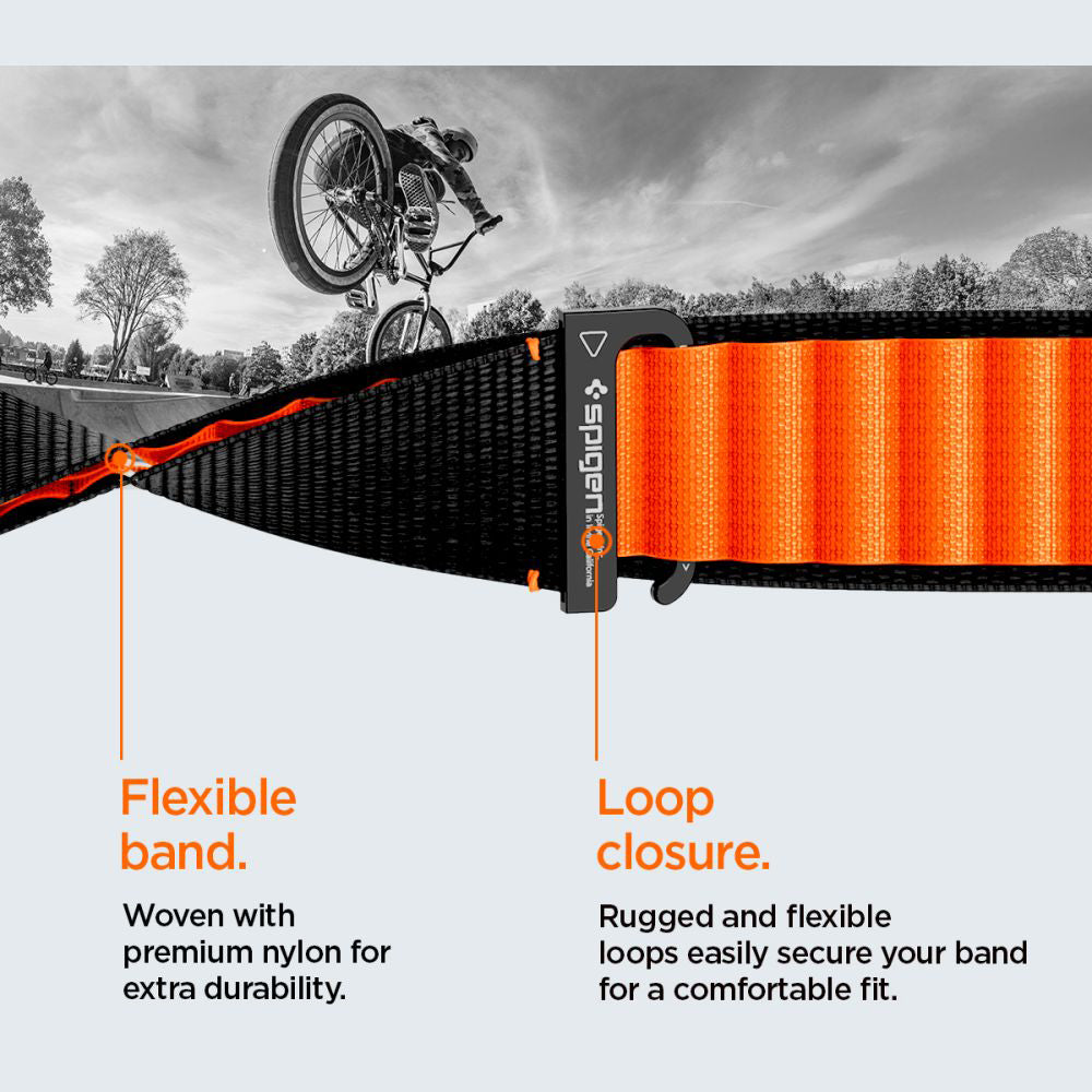 Spigen WBF1 rem för Apple Watch 49mm / 46mm / 45mm / 44mm Series, Svart Orange