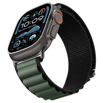 Spigen WBF1 rem för Apple Watch 49mm / 46mm / 45mm / 44mm Series, Svart Grön