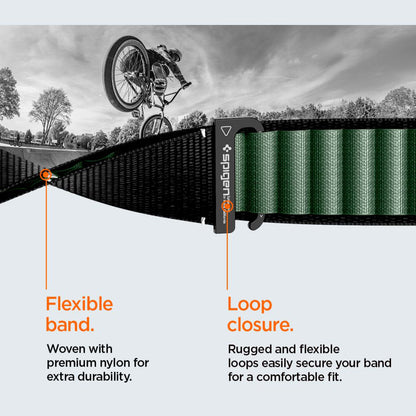 Spigen WBF1 rem för Apple Watch 49mm / 46mm / 45mm / 44mm Series, Svart Grön