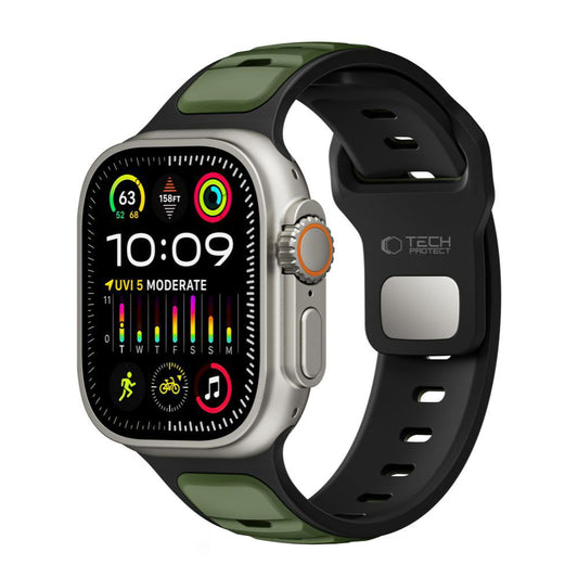 Tech-Protect Iconband Line klockarmband för Apple Watch 49mm / 46mm / 45mm / 44mm Series, Grön