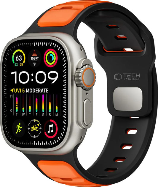 Tech-Protect Iconband Line klockarmband för Apple Watch 49mm / 46mm / 45mm / 44mm Series, Orange