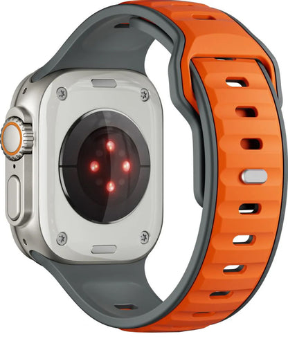 Tech-Protect Iconband Line rem för Apple Watch 49mm / 46mm / 45mm / 44mm Series, Grå Orange