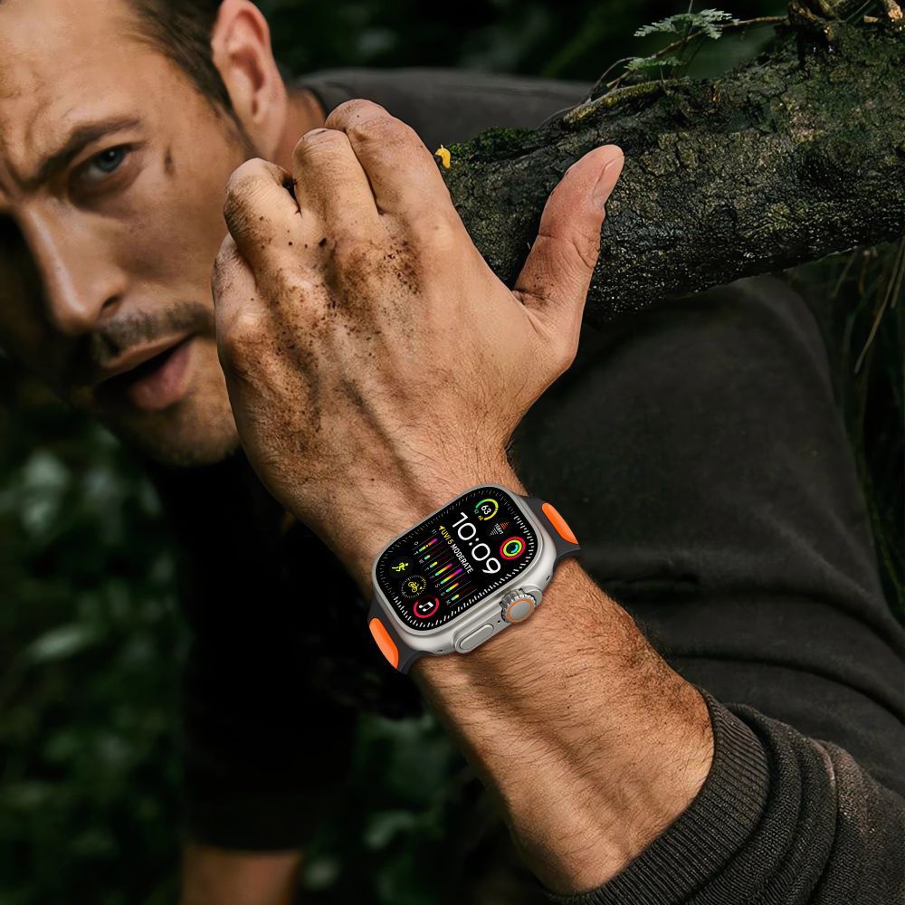 Tech-Protect Iconband Line Strap for Apple Watch 49mm / 46mm / 45mm / 44mm Series, Black
