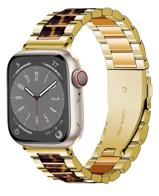Tech-Protect Modern Leopard klockarmband för Apple Watch 42mm / 41mm / 40mm Series, Guld