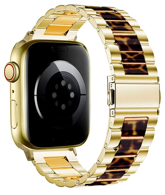 Tech-Protect Modern Leopard klockarmband för Apple Watch 42mm / 41mm / 40mm Series, Guld
