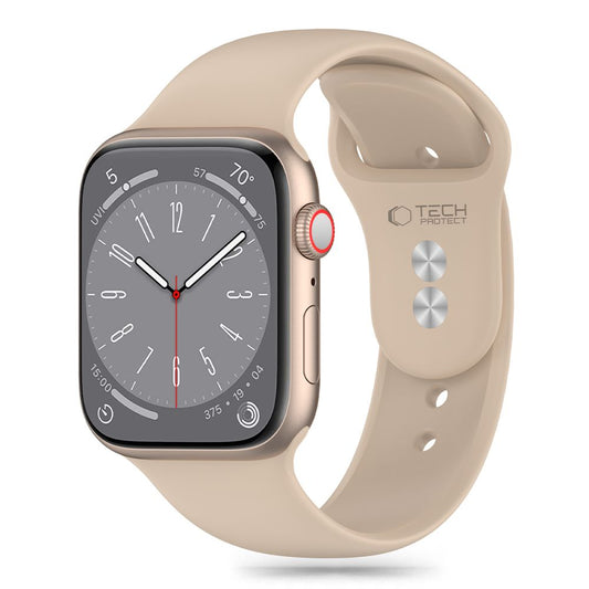 Tech-Protect Silikonarmband för Apple Watch 41mm / 40mm / 38mm Series, Beige