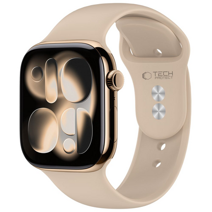 Tech-Protect silikonarmband för Apple Watch 49mm / 46mm / 45mm / 44mm-serien, beige