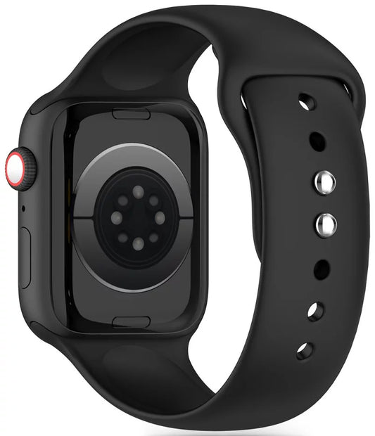 Tech-Protect Silikonarmband för Apple Watch 42mm / 41mm / 40mm Series, Svart