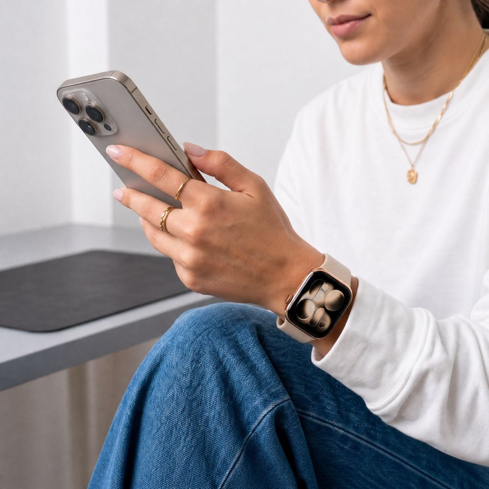 Tech-Protect silikonarmband för Apple Watch 49mm / 46mm / 45mm / 44mm-serien, beige