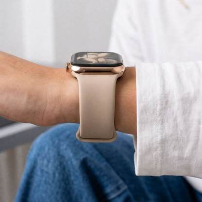 Tech-Protect silikonarmband för Apple Watch 49mm / 46mm / 45mm / 44mm-serien, beige