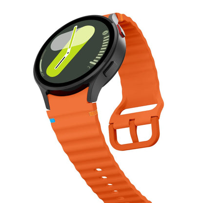 Tech-Protect Sportarmband i silikon för Samsung Galaxy Watch7 / Watch FE / Watch6 / Watch5 / Watch4-serien, Orange 