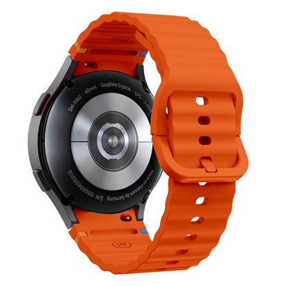 Tech-Protect Sportarmband i silikon för Samsung Galaxy Watch7 / Watch FE / Watch6 / Watch5 / Watch4-serien, Orange 