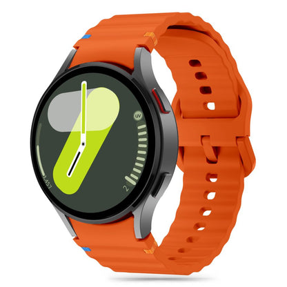 Tech-Protect Sportarmband i silikon för Samsung Galaxy Watch7 / Watch FE / Watch6 / Watch5 / Watch4-serien, Orange 