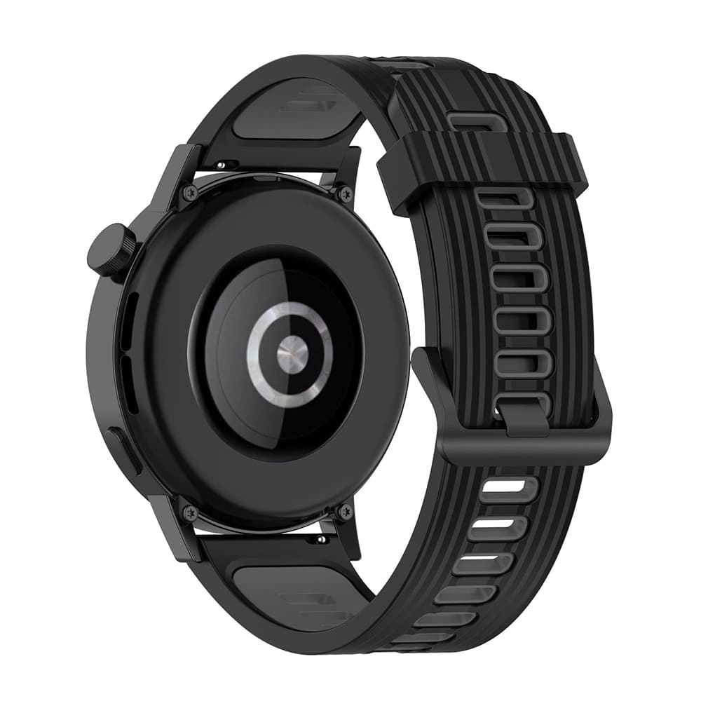 Techsuit W002 rem för Samsung Galaxy Watch / Huawei Watch Series, 20mm, Svart