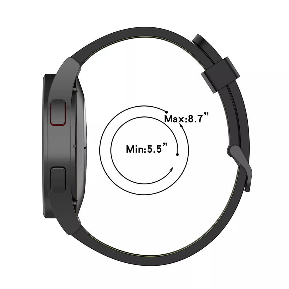 Techsuit W002 rem för Samsung Galaxy Watch / Huawei Watch Series, 20mm, Svart