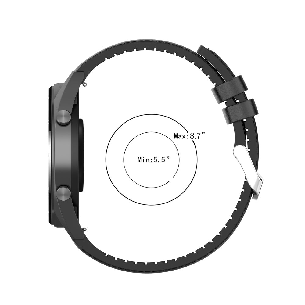 Techsuit W007 rem för Samsung Galaxy Watch / Huawei Watch Series, 20mm, Svart