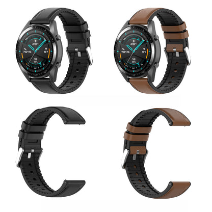 Techsuit W007 rem för Samsung Galaxy Watch / Huawei Watch Series, 22mm, Svart