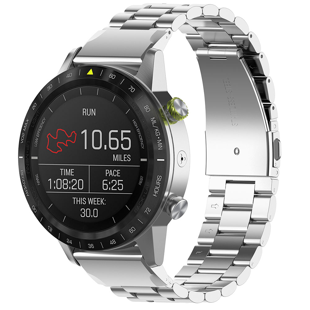 Techsuit W010 Strap for Garmin Watch Fenix / Forerunner Series, 22mm, Silver