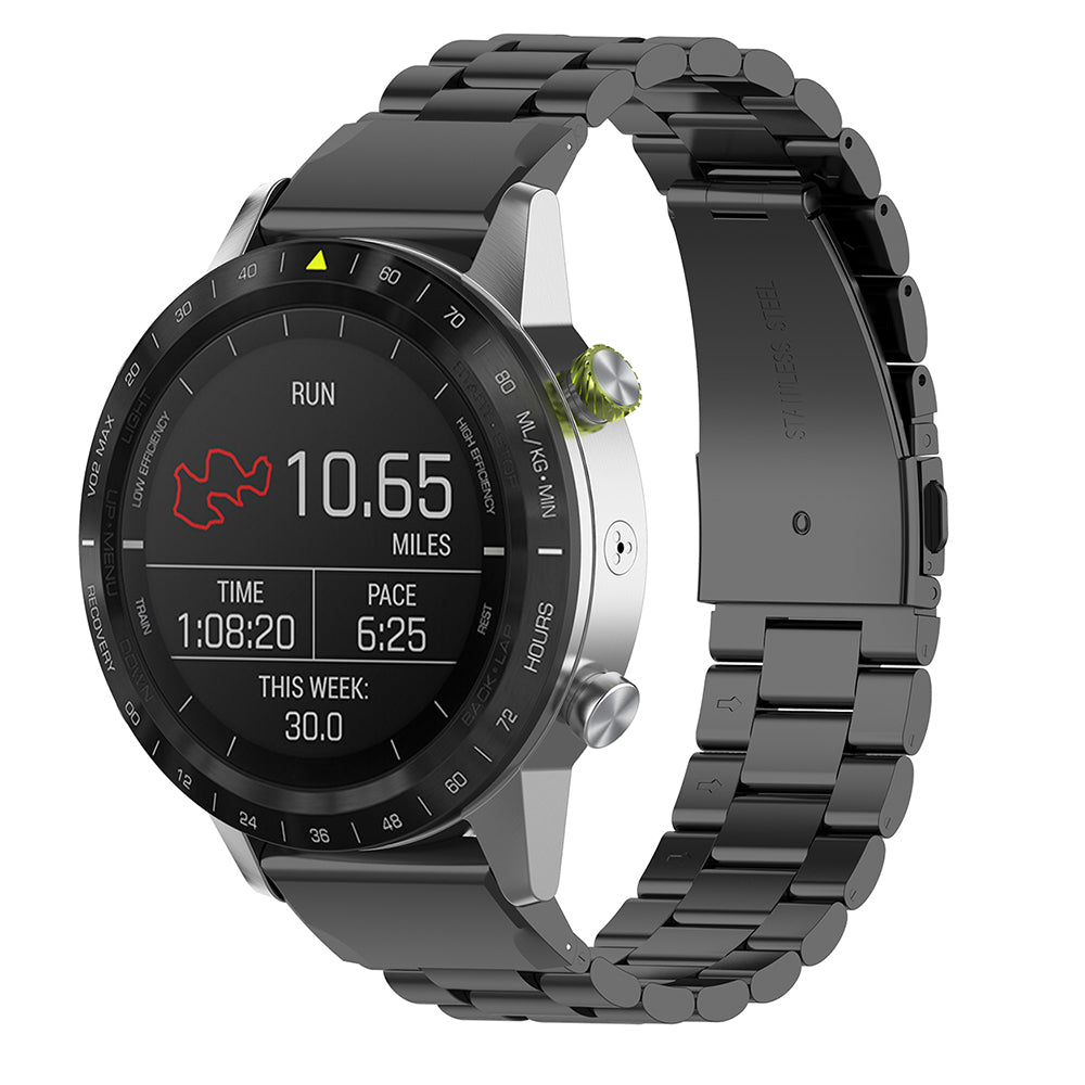 Techsuit W010 rem för Garmin Watch Fenix / Forerunner Series, 22mm, Svart