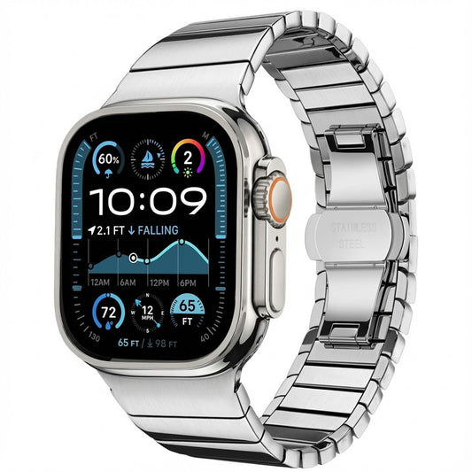 Techsuit W012 rem för Apple Watch 49mm / 46mm / 45mm / 44mm / 42mm Series, Silver