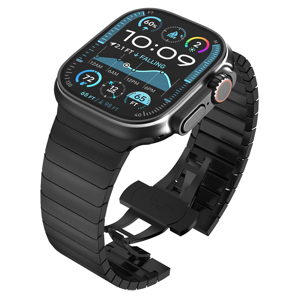 Techsuit W012 rem för Apple Watch 49mm / 46mm / 45mm / 44mm / 42mm serien, Svart