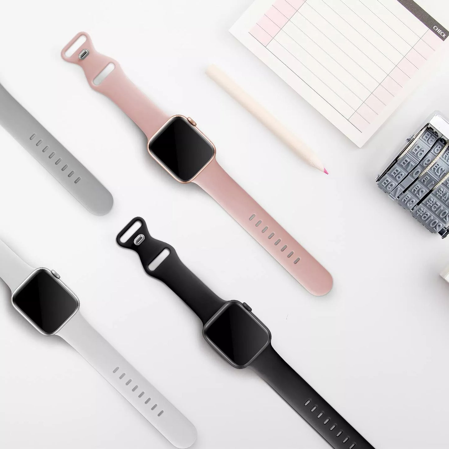 Techsuit W031 rem för Apple Watch 42mm / 41mm / 40mm / 38mm Series, Grå