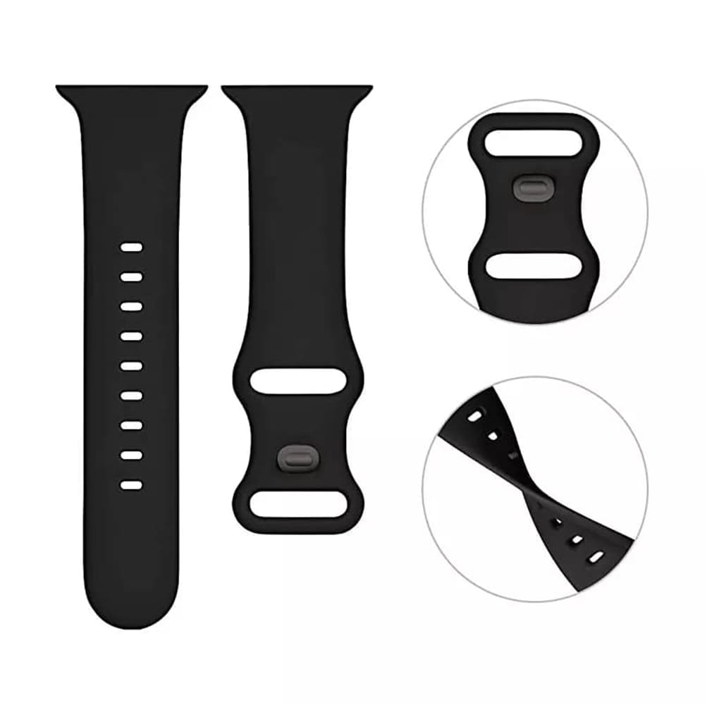 Techsuit W031 rem för Apple Watch 49mm / 46mm / 45mm / 44mm / 42mm serien, Svart