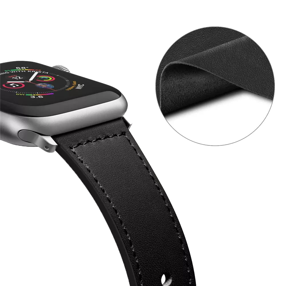 Techsuit W033 Strap for Apple Watch 49mm / 46mm / 45mm / 44mm / 42mm Series, Black