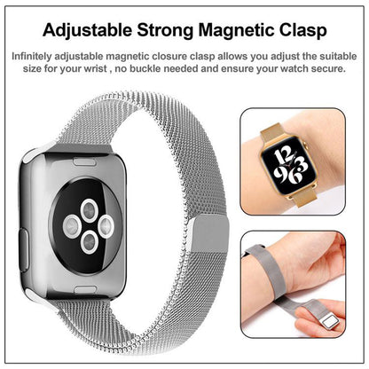Techsuit W034 rem för Apple Watch 42mm / 41mm / 40mm / 38mm Series, Silver