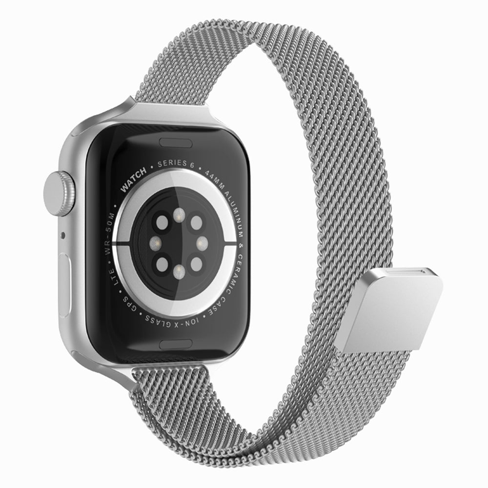 Techsuit W034 rem för Apple Watch 49mm / 46mm / 45mm / 44mm / 42mm serien, Silver
