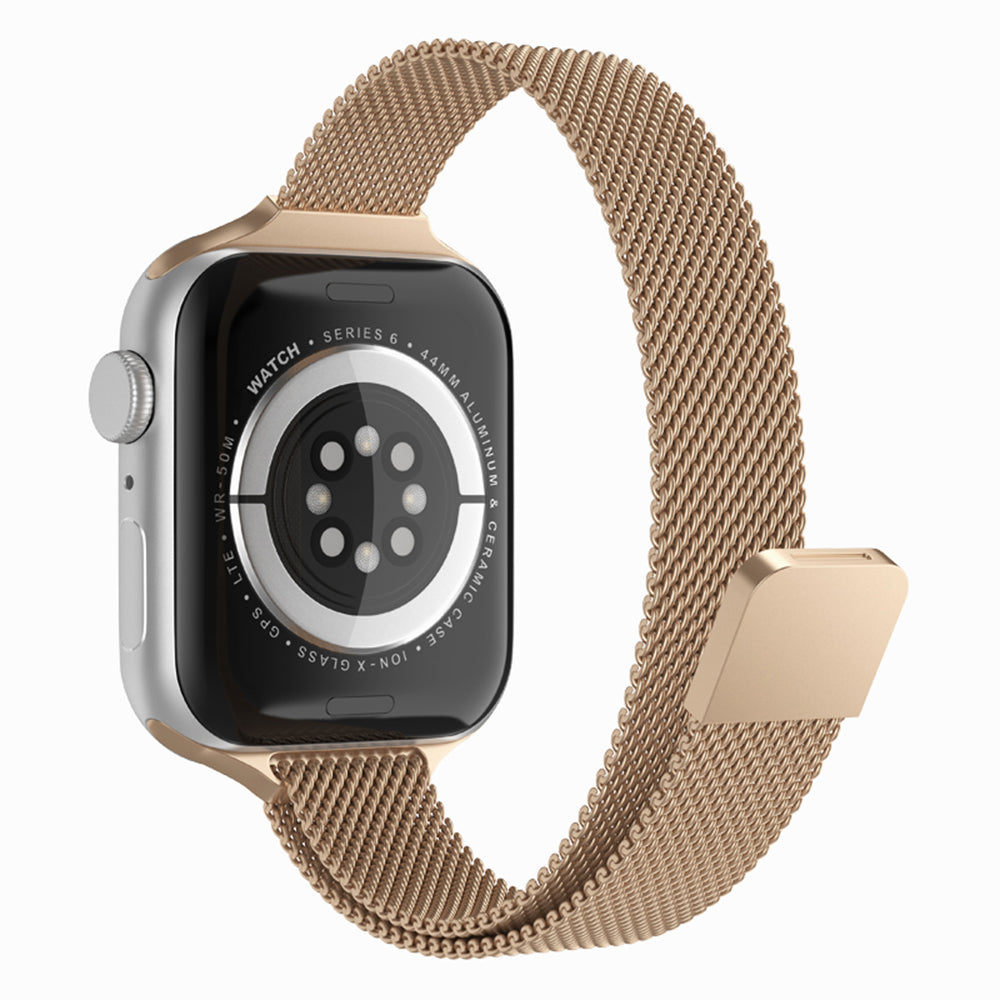 Techsuit W034 rem för Apple Watch 49mm / 46mm / 45mm / 44mm / 42mm serien, Guld
