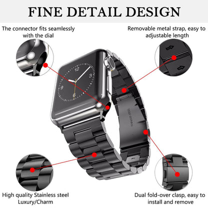 Techsuit W036 rem för Apple Watch 42mm / 41mm / 40mm / 38mm Series, Svart