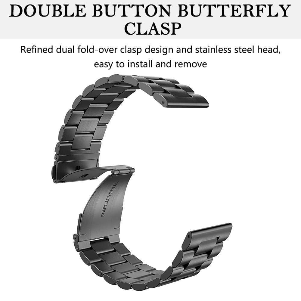 Techsuit W036 rem för Apple Watch 49mm / 46mm / 45mm / 44mm / 42mm serien, Svart