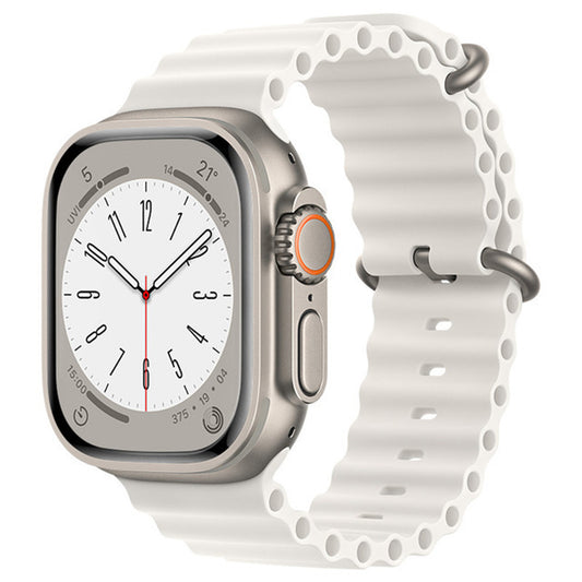 Techsuit W038 rem för Apple Watch 49mm / 46mm / 45mm / 44mm / 42mm-serien, vit