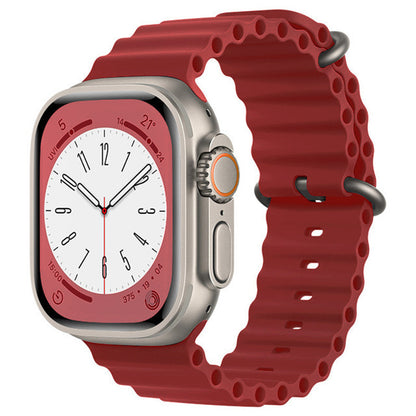 Techsuit W038 rem för Apple Watch 42mm / 41mm / 40mm / 38mm Series, Mörkröd