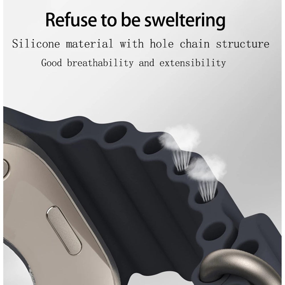 Techsuit W038 rem för Apple Watch 42mm / 41mm / 40mm / 38mm Series, Mörkröd