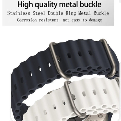 Techsuit W038 rem för Apple Watch 49mm / 46mm / 45mm / 44mm / 42mm-serien, marinblå