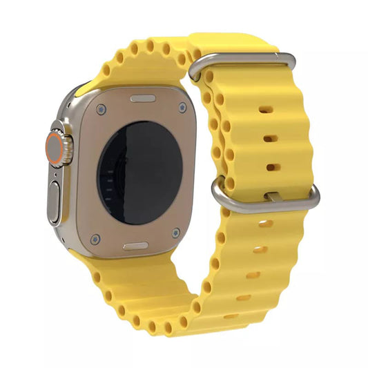 Techsuit W038 rem för Apple Watch 49mm / 46mm / 45mm / 44mm / 42mm serien, Gul