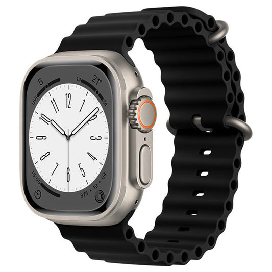 Techsuit W038 rem för Apple Watch 49mm / 46mm / 45mm / 44mm / 42mm serien, Svart