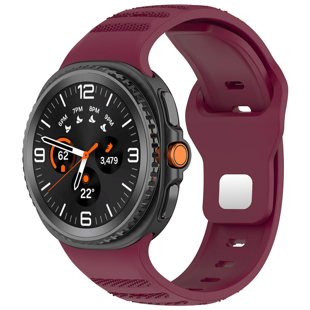 Techsuit W050 rem för Samsung Galaxy Watch 8 Classic / Watch8 44mm / Watch 8 40mm, Körsbärsröd